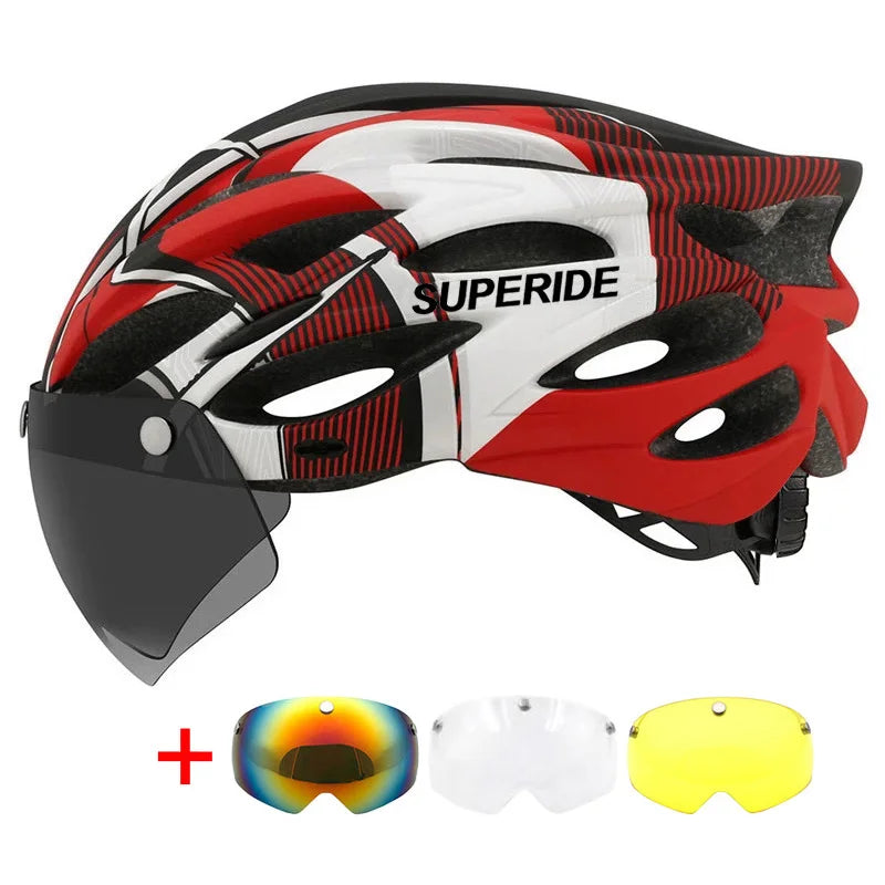 Ultalight Cycling Helmet with Magnetic Googles