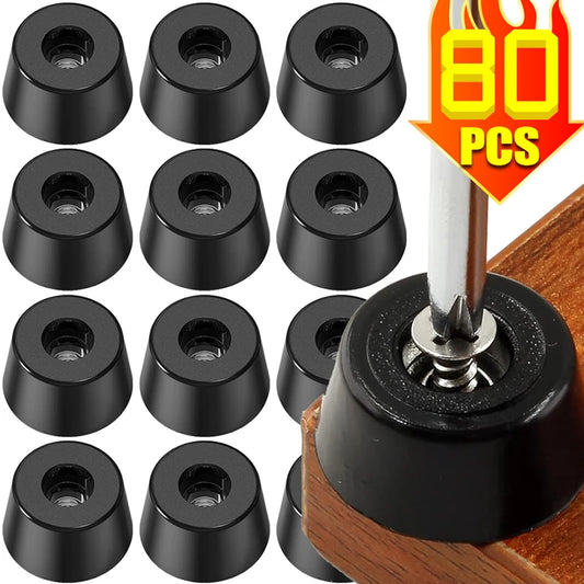 8/80Pcs Rubber Pads Floor Protectors Non-slip