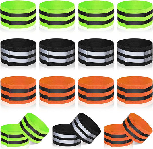 Wristband Reflector Tape Ankle Leg Safety Straps 2Pcs