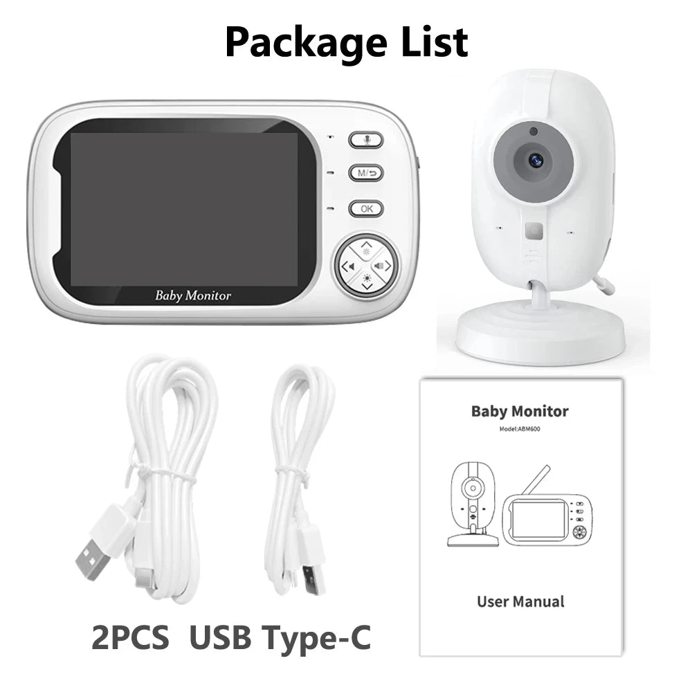 New 3.5 inch Wireless Video Baby Monitor Night