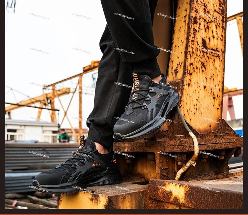 Summer safety shoes men work sneakers