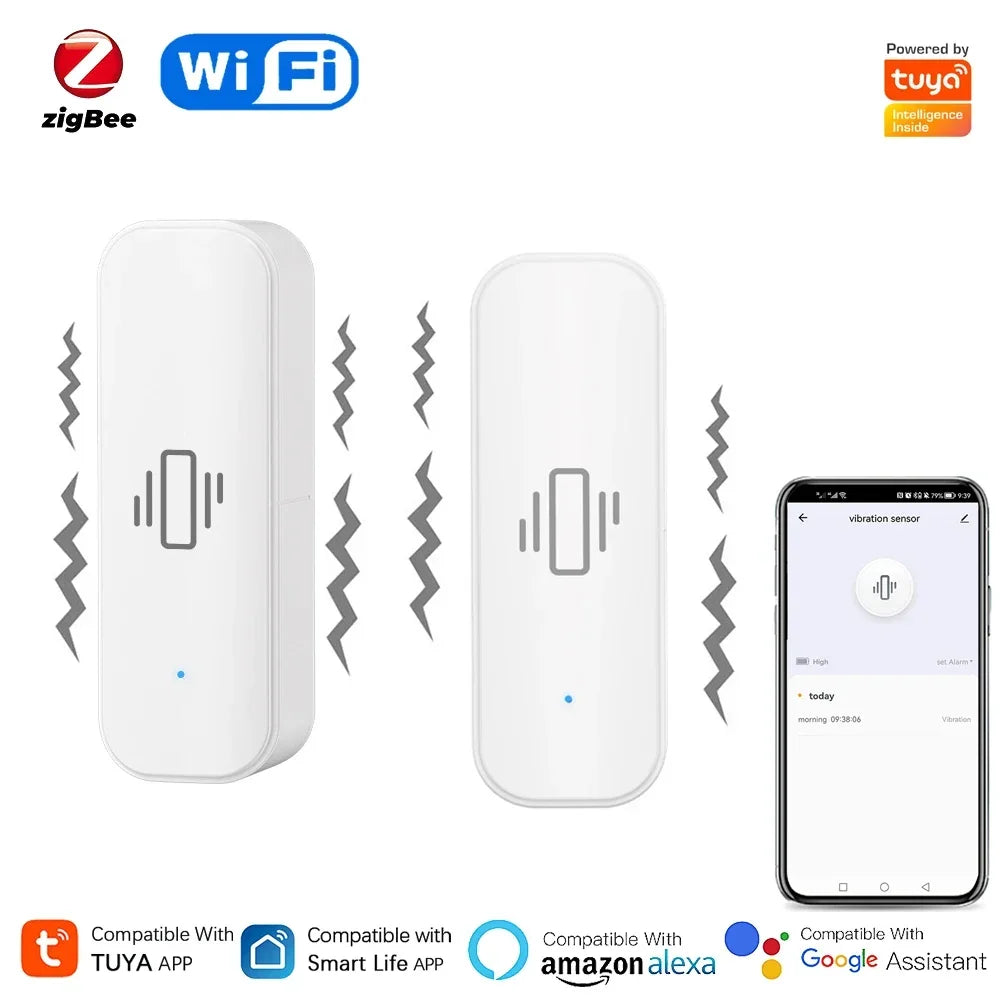Tuya WiFi/Zigbee Smart Vibration Sensor Home