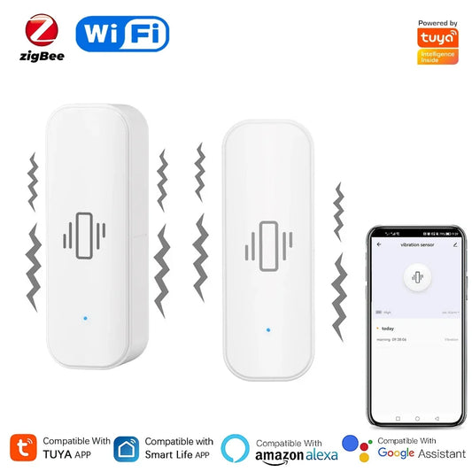 Tuya WiFi/Zigbee Smart Vibration Sensor Home