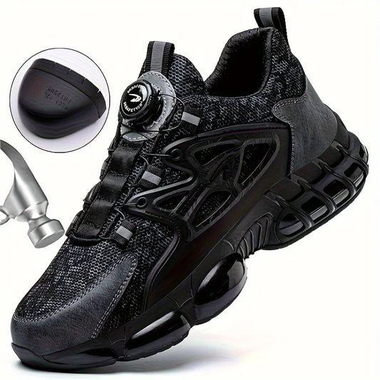 Rotating Button Safety Shoes Men Steel Toe