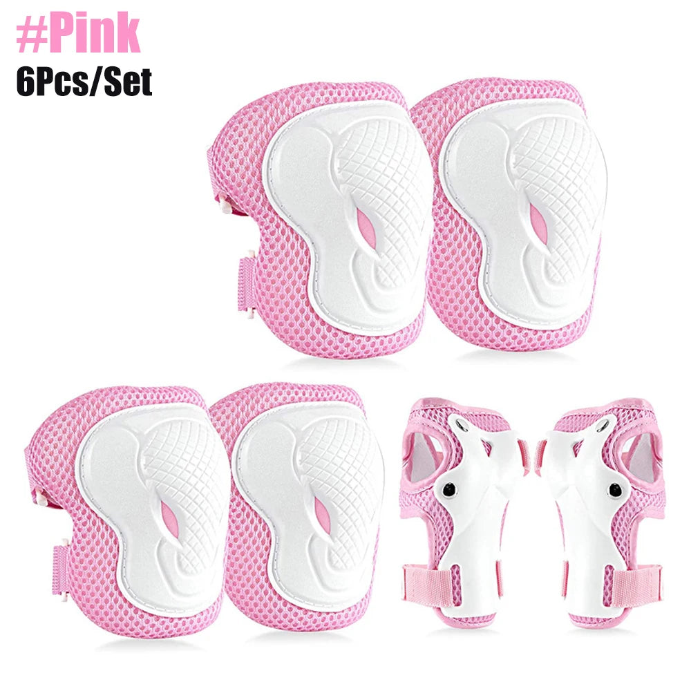 6Pcs/Set Kids Safety Knee Pads