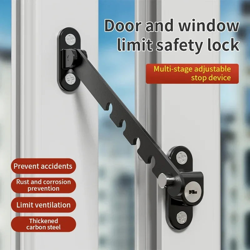 Window Restrictor Adjustable  Windowlock Stopper Falling Prevention