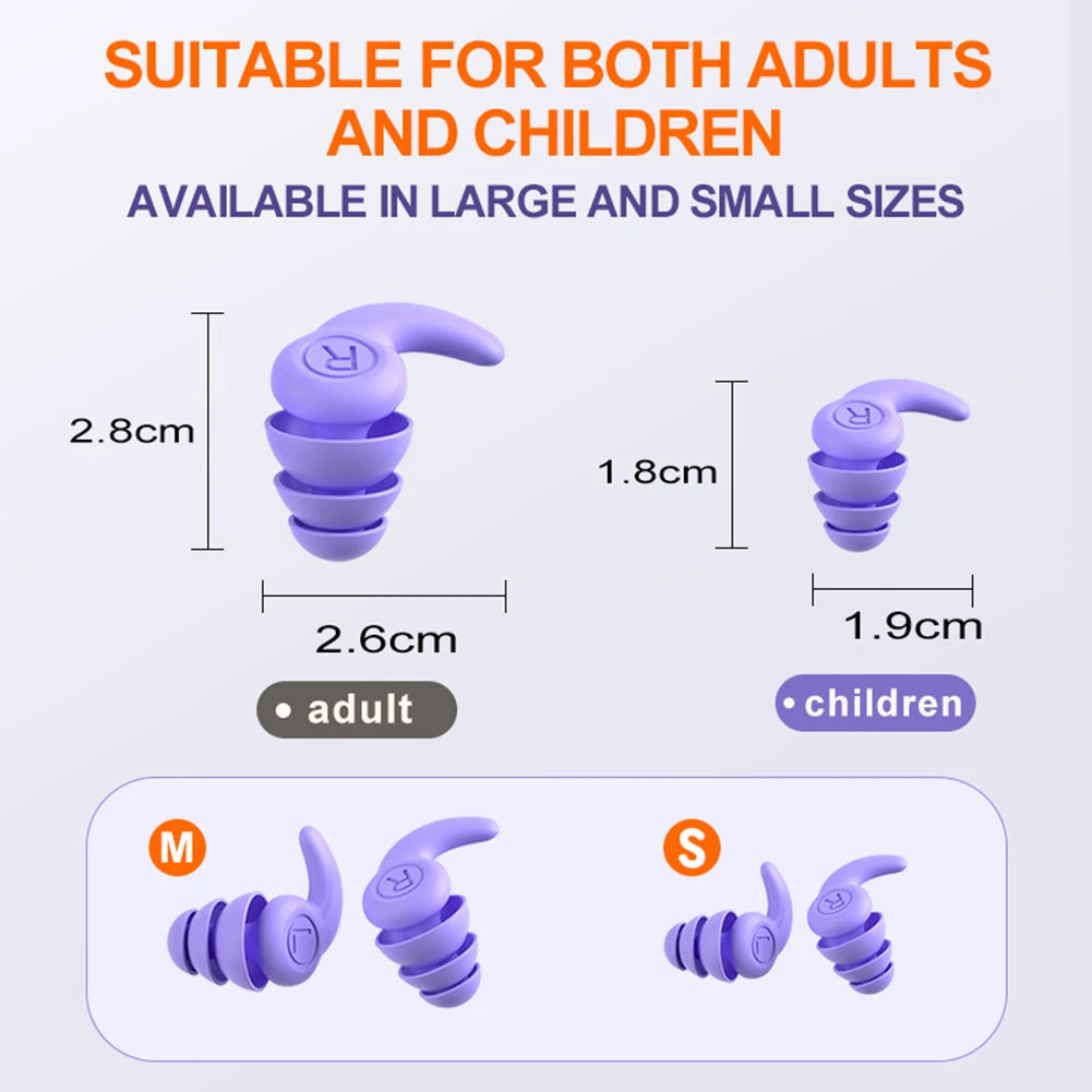 Children Silicone Ear Protector Canceling Noise 3 Layers
