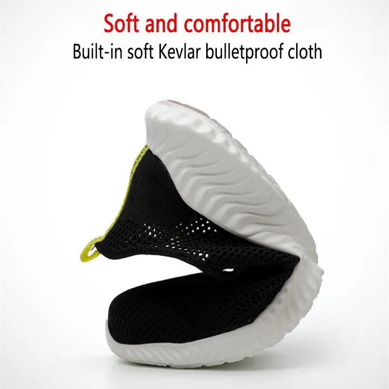 summer work shoes with protection breathable\