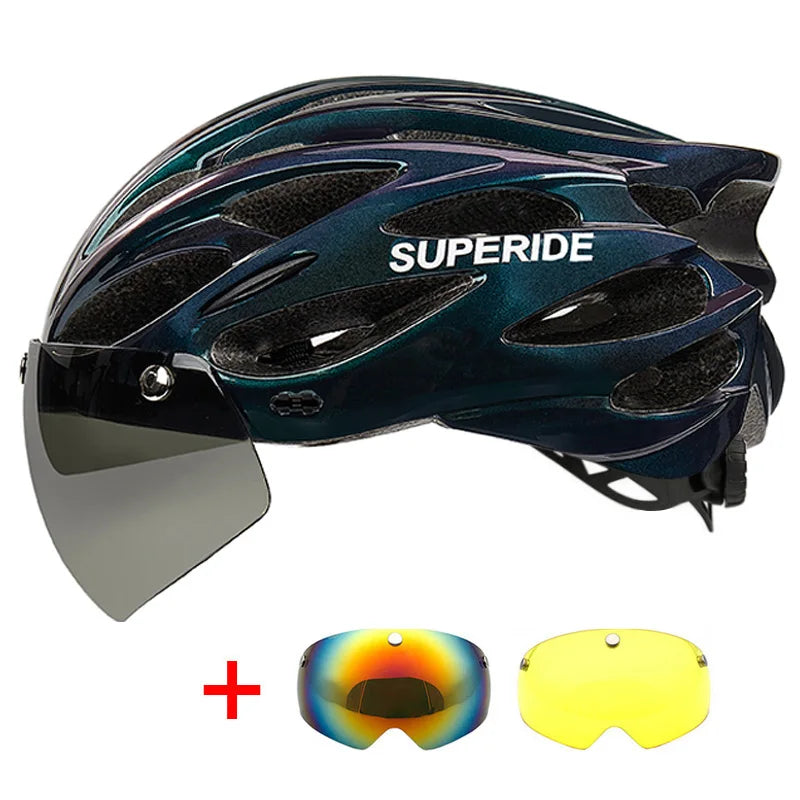 Ultalight Cycling Helmet with Magnetic Googles