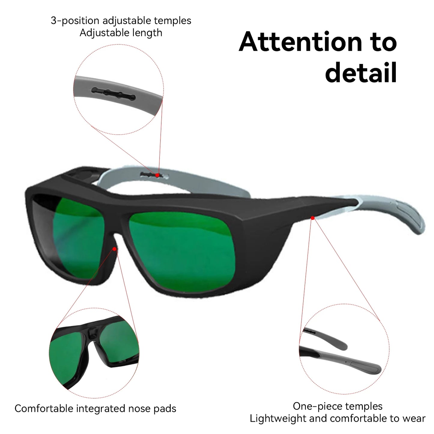 laser glasses 190-2000nm 10600nm OD6 CO2 Laser Protection goggles