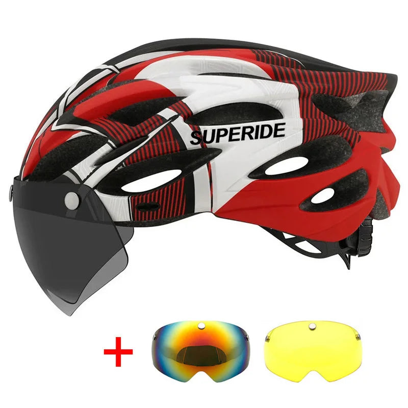 Ultalight Cycling Helmet with Magnetic Googles