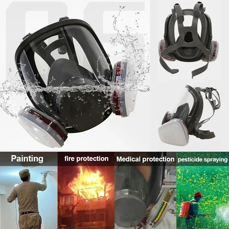 Full Face 6800 Gas Mask Spray Protective