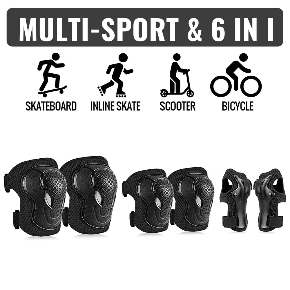 6Pcs/Set Kids Safety Knee Pads