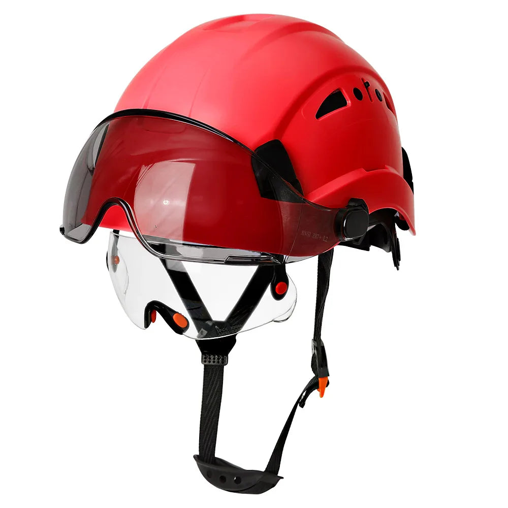 CE Construction Safety Helmets with Double Goggles ANSI  ABS