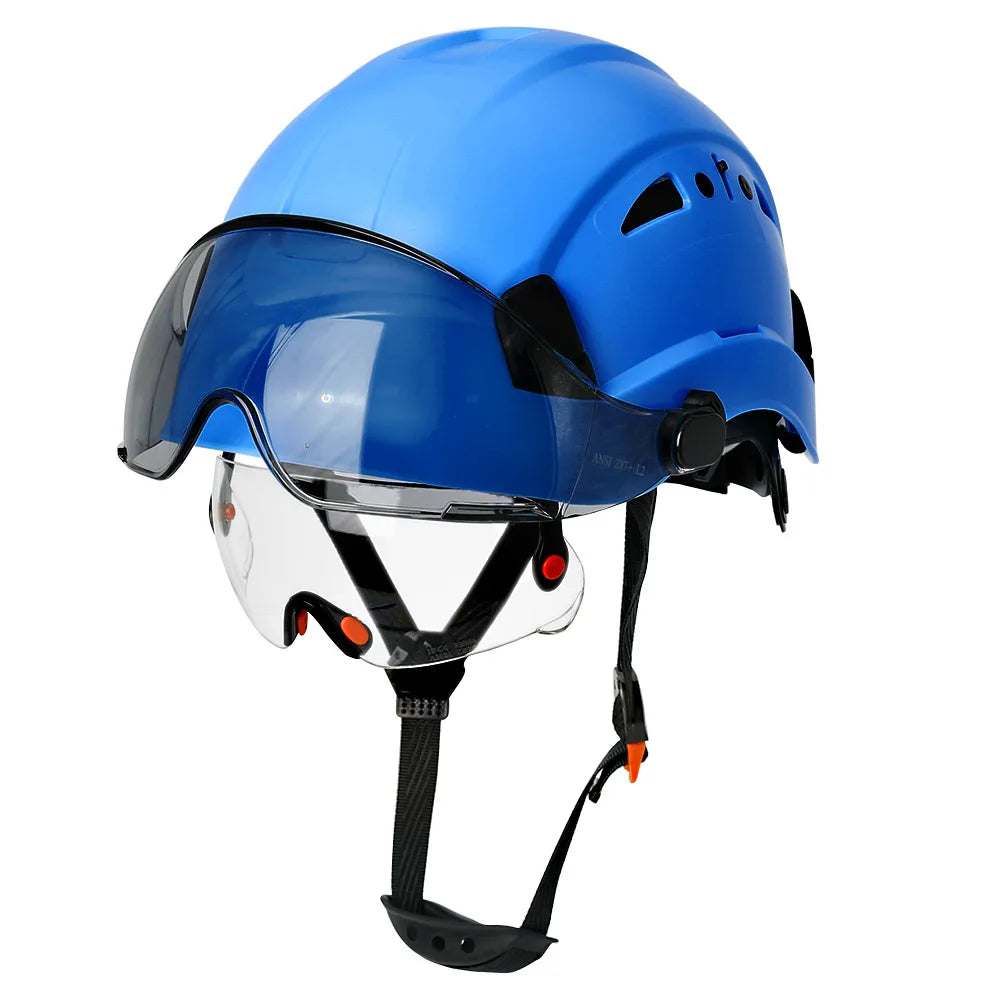 CE Construction Safety Helmets with Double Goggles ANSI  ABS