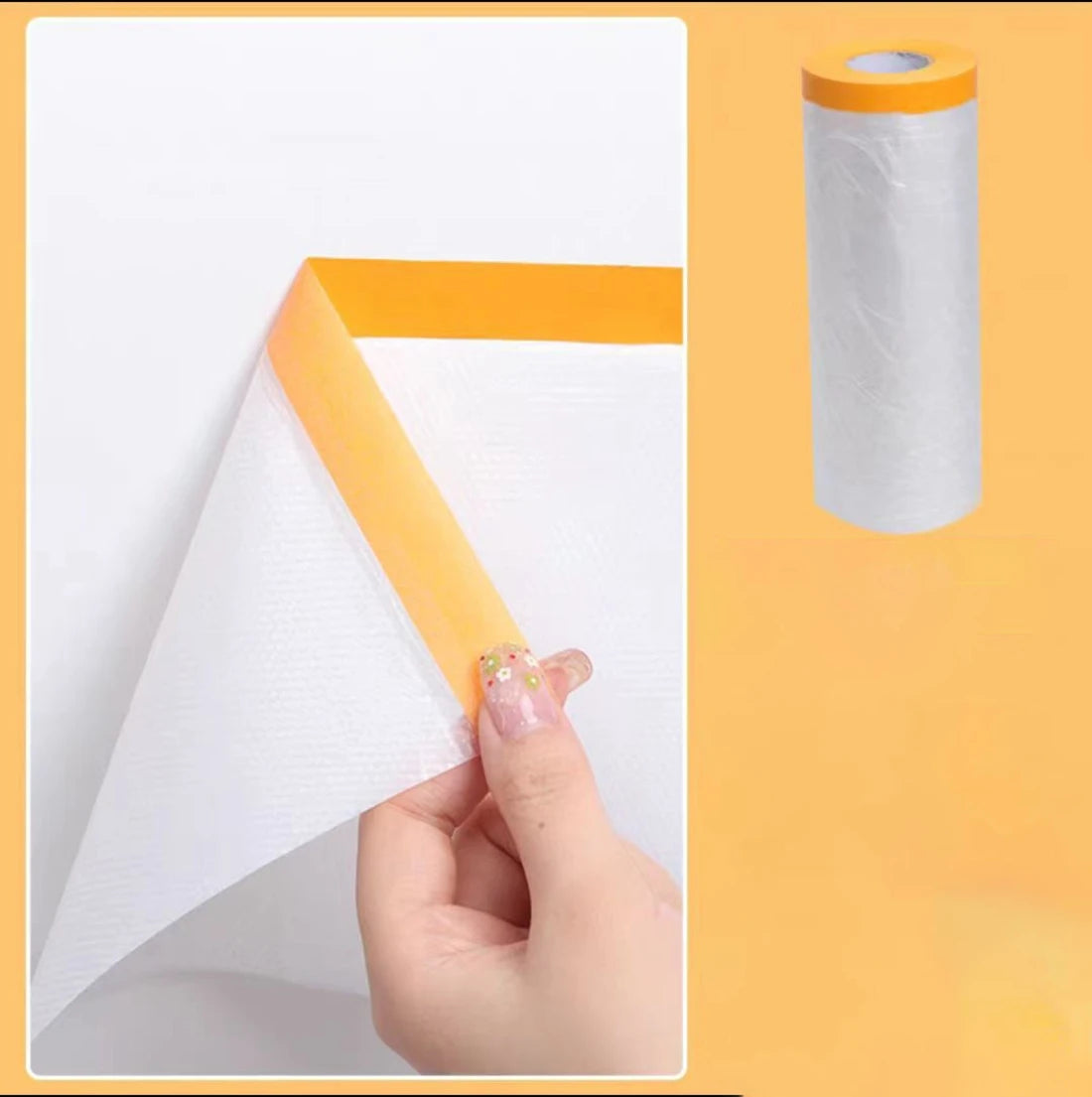 Taped PE Film Paper Furniture Dust
