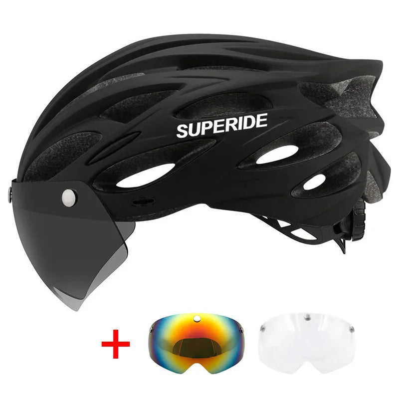 Ultalight Cycling Helmet with Magnetic Googles