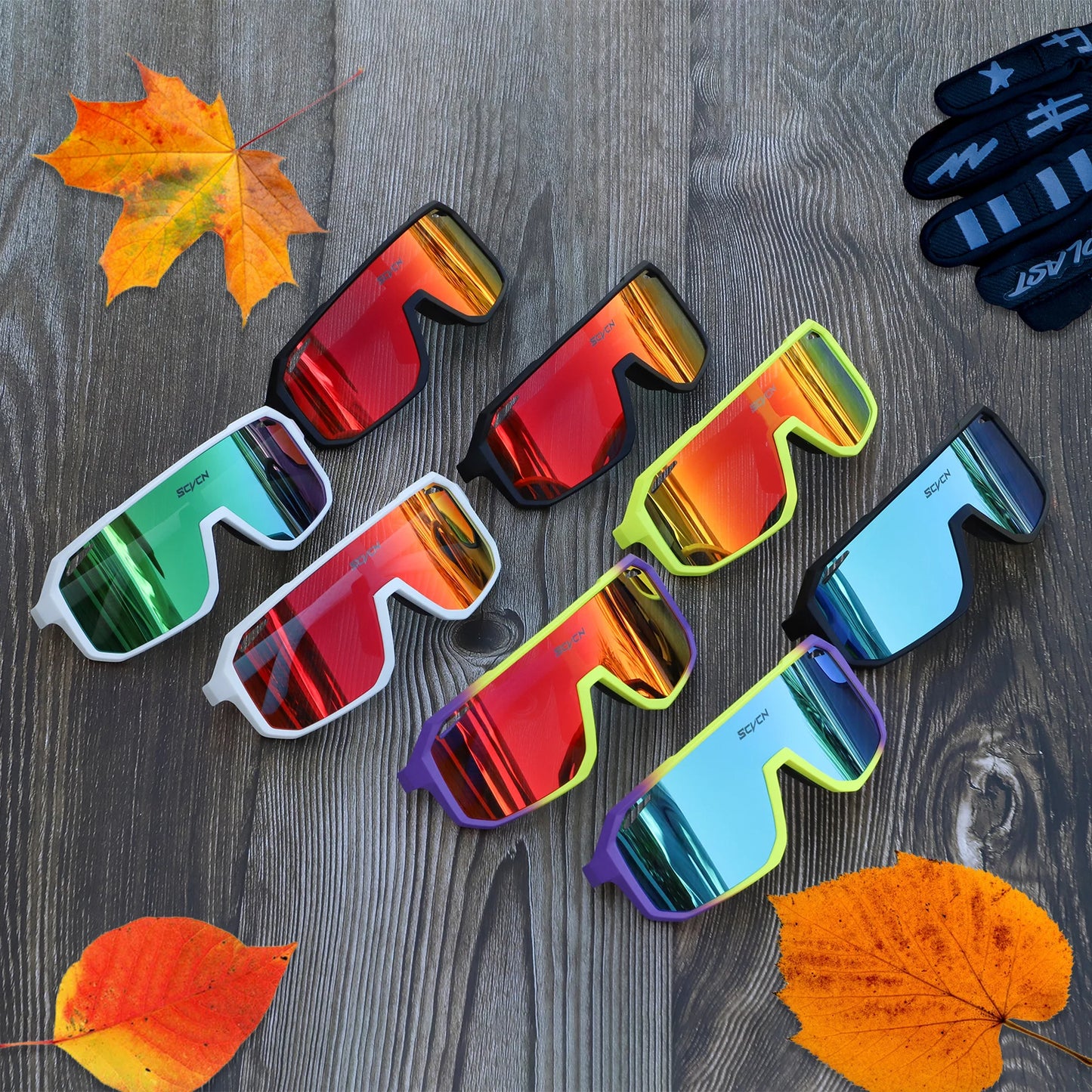 SCVCN Cycling Sunglasses Men MTB Road Driving