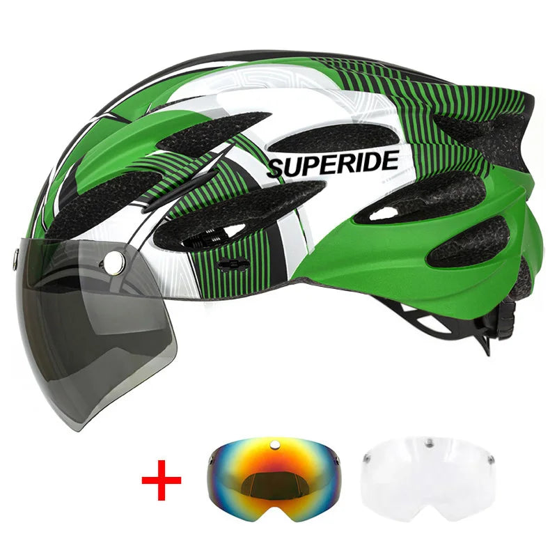 Ultalight Cycling Helmet with Magnetic Googles