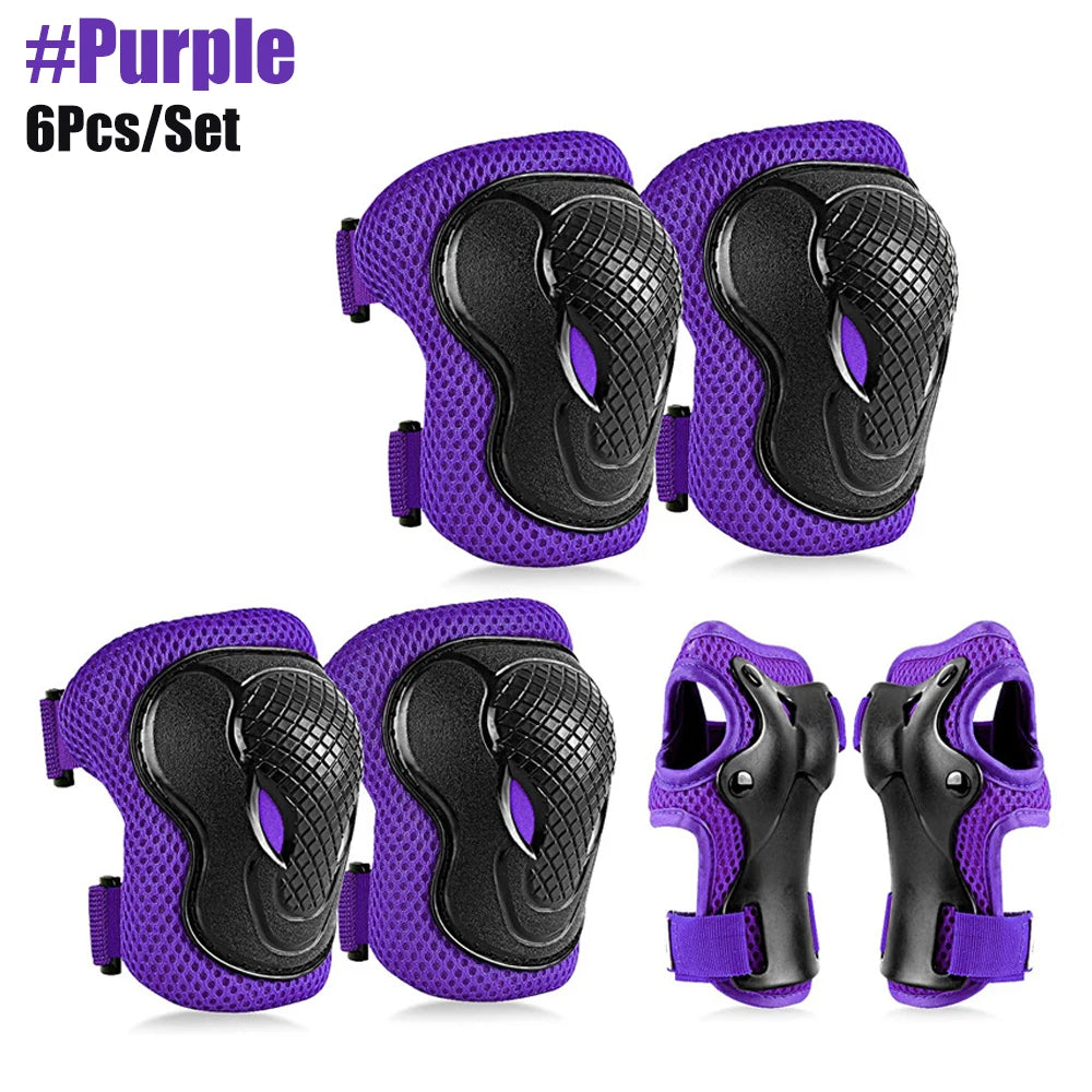 6Pcs/Set Kids Safety Knee Pads