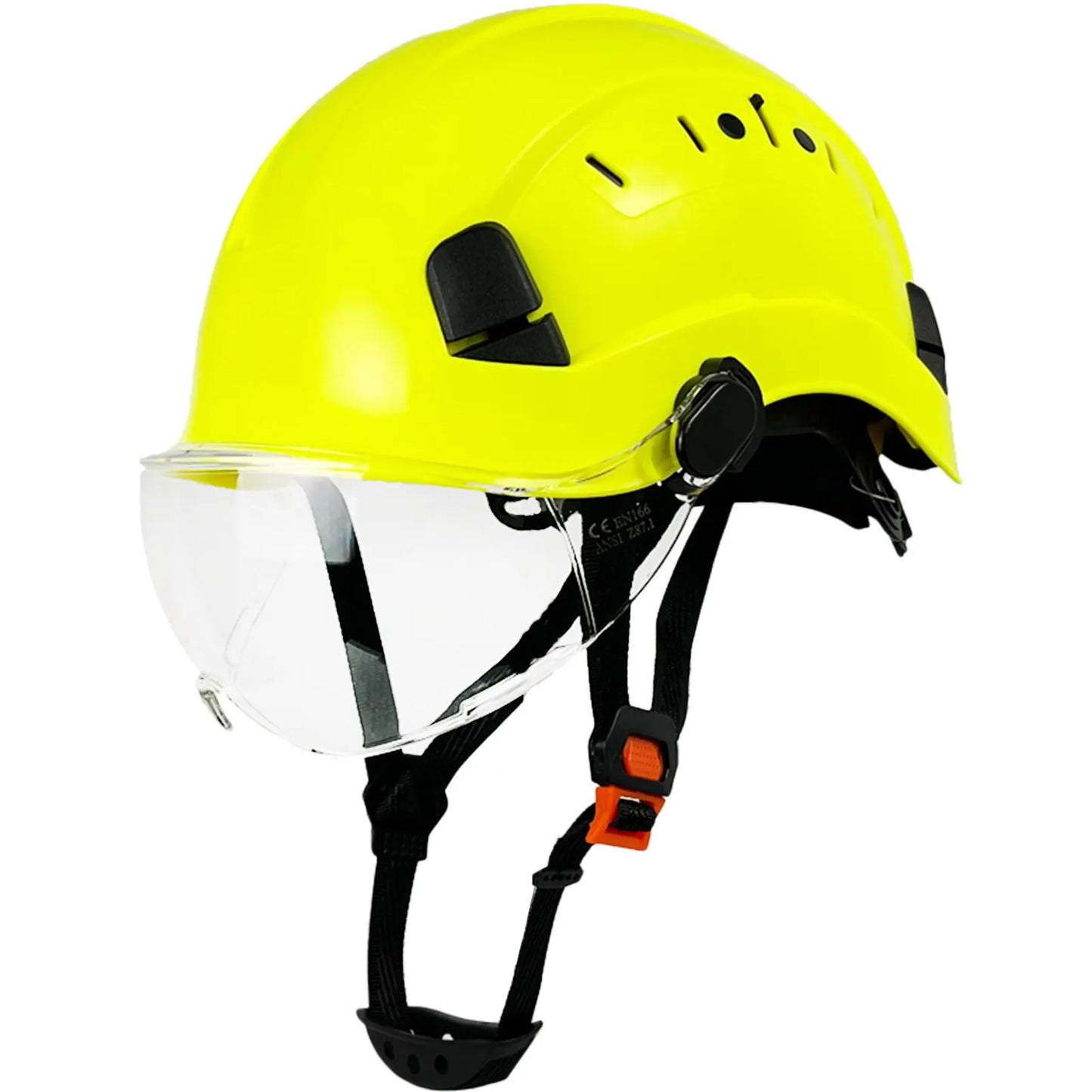 CE Construction Safety Helmet With Goggles Visor ABS Hard