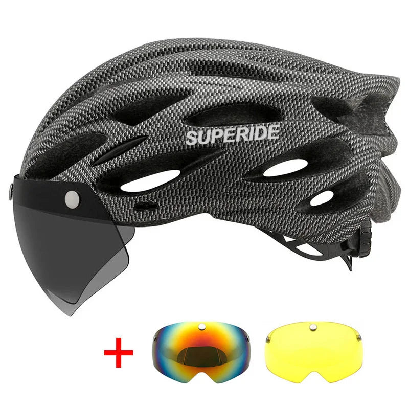 Ultalight Cycling Helmet with Magnetic Googles