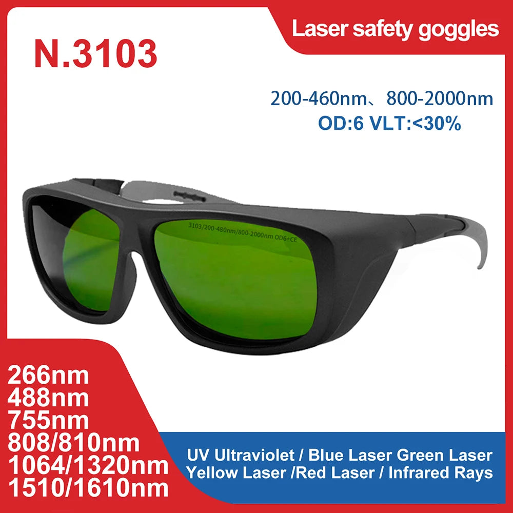 laser glasses 190-2000nm 10600nm OD6 CO2 Laser Protection goggles