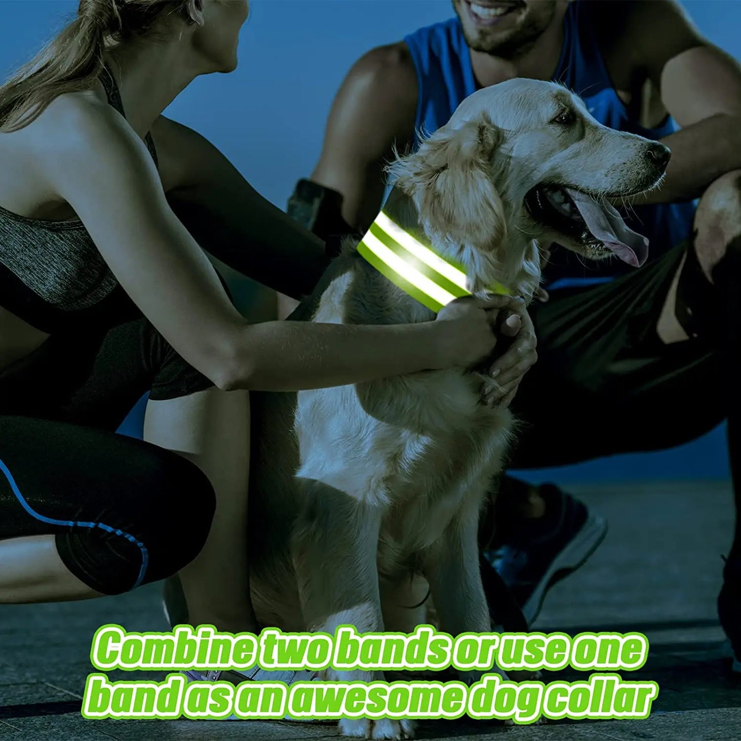 Wristband Reflector Tape Ankle Leg Safety Straps 2Pcs